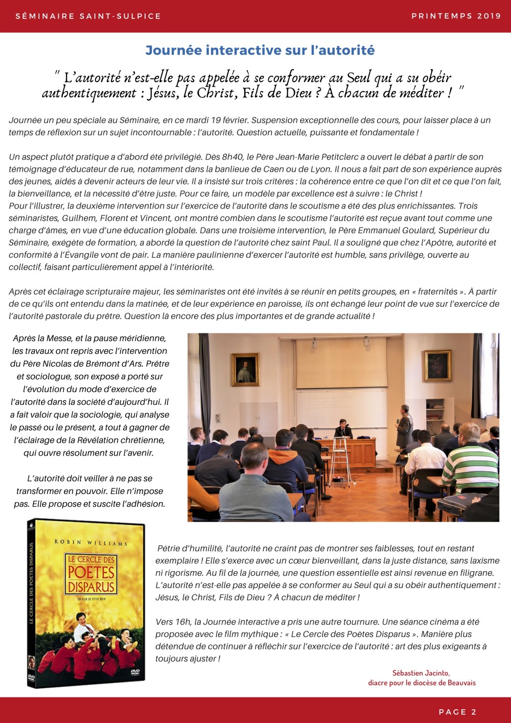 Newsletter Séminaire Saint-Sulpice mai 2019 - p2
